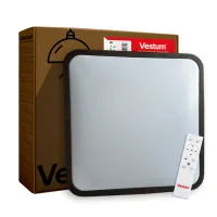 Світильник Vestum GLOW матовий 60W 391*391*65мм 3000К-6500К з ДК горіх (VS-91052)