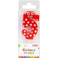 Maxi candle "5" 4.5 cm, for a cake (MX622053-5)