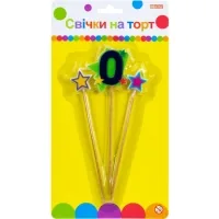 Свічка Maxi Stars "0" висотою 4,5 см, 3 шт. (MX620080-0)