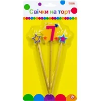Свічка Maxi Stars "7" висотою 4,5 см, 3 шт. (MX620080-7)