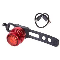 Задня велофара Velotrade мигалка BC-TL5398 червоне світло USB Al червоний корпус (L-022)