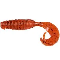 Fishing silicone Keitech Flapper Grub 4" (7 pcs/pack) ts:ea#13 spicy mustard/blue (1551.10.99)