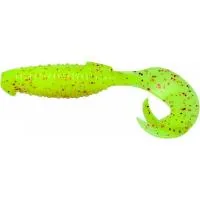 Fishing silicone Keitech Flapper Grub 4" (7 pcs/pack) ts:pal#01 chartreuseredflake (1551.09.57)
