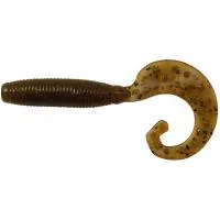 Silicone fishing Reins FAT G-TAIL GRUB 4" 002 Green Pumpkin 10 pcs (1552.06.19)