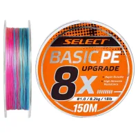 Cord Select Basic PE 8x 150m Multi Color 1.0/0.14mm 18lb/8.2kg (1870.31.44)