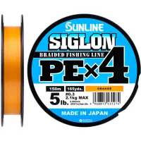Cord Sunline Siglon PE n4 150m 0.3/0.094mm 5lb/2.1kg Orange (1658.09.27)