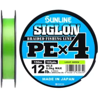 Cord Sunline Siglon PE n4 150m 0.8/0.153mm 12lb/6.0kg Light Green (1658.09.05)