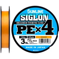 Cord Sunline Siglon PE n4 150m 0.2/0.076mm 3lb/1.6kg Orange (1658.09.26)