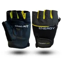Gloves for fitness PowerPlay 9058 Energy black and yellow M (PP_9058_M_Energy)