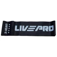 Еспандер LivePro Fitness Band X-Heavy LP8415-XH чорний Уні 200х15см (11,3кг) (6951376153699)