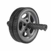 Ролик для преса LiveUp Exercise Wheel 18 см чорний, сірий LS3160B (6951376107272)