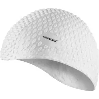 Swimming cap Aqua Speed Bubble 102-05 white Uni OSFM (5908217635754)