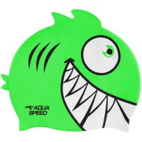 Шапка для плавання Aqua Speed Zoo Pirana 246-11 9699 салатовий Діт OSFM (5908217696991)