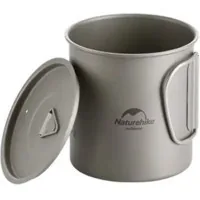 Чашка туристична Naturehike NH20CJ005 титанова з ручкою 600 мл (6927595769966)