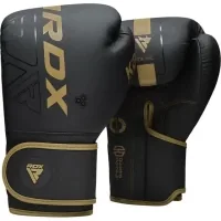 Боксерські рукавички RDX F6 Kara Matte Golden 12 унцій (BGR-F6MGL-12OZ)