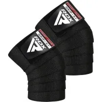 Бинт для спорту RDX на коліна K1 GYM Knee Wraps Full Black (WAH-K1FB)