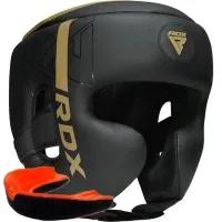 Боксерський шолом RDX F6 KARA Matte Golden L (HGR-F6MGL-L)