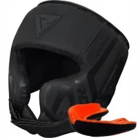 Боксерський шолом RDX T15 Noir Cheek Protector Matte Black L (HGR-T15MB-L)