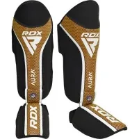 Захист гомілки і стопи RDX Shin Instep Aura Plus T-17 Black Golden L (SGR-T17BGL-L+)