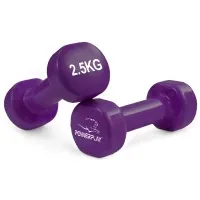 Dumbbell PowerPlay vinyl 4125 Achilles 2 x 2.5 kg Purple (PP_4125_2.5kg_2in)