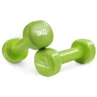 Dumbbell PowerPlay vinyl 4125 Achilles 2 x 3 kg Green (PP_4125_3kg_2in)