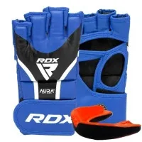 Рукавички для MMA RDX Aura Plus T-17 Blue/Black L (GGR-T17UB-L+)