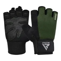 Gloves for fitness RDX W1 Half Army Green M (WGA-W1HA-M)