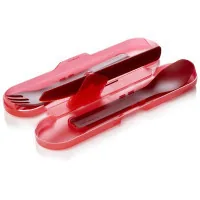 Set of tourist dishes Humangear GoBites Trio red (022.0082)