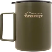Travel cup Tramp with folding handles and drinking cup 500 ml Olive (UTRC-142-olive)