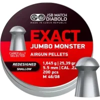 Пульки JSB Exact Jumbo Monster Redesigned SHALLOW 5,52 мм 1,645 г (200 шт/уп) (546189-200)