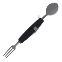 Set of travel tableware Easy Gifts Pamplona 4 in 1 black (081603)