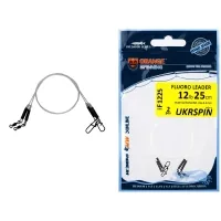 Leash Ukrspin Orange Spinning Fluoro Sunline 20cm 14kg(30lb)/0.6mm (2pcs/pack) (1590.03.21)
