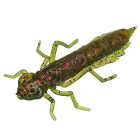 Силікон рибальський FishUP Dragonfly 0.75" 019 - Motor Oil/Red (12шт/уп) (1864.14.66)
