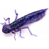 Fishing silicone FishUP Dragonfly 1.2" 060 - Dark Violet/Peacock&Silver (10pcs/pack) (1864.04.85)