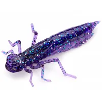 Fishing silicone FishUP Dragonfly 1.7" 060 - Dark Violet/Peacock & Silver (8pcs/pack) (1864.04.96)