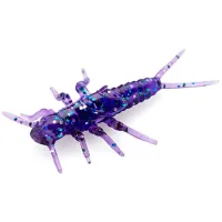 Fishing silicone FishUP Stonefly 0.75" 060 - Dark Violet/Peacock&Silver (12pcs/pack) (1864.04.98)