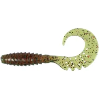 Fishing silicone FishUP Fancy Grub 1" 019 - Motor Oil/Red (12pcs/pack) (1864.13.84)