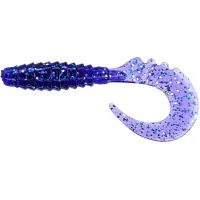 Fishing silicone FishUP Fancy Grub 1" 060 - Dark Violet/Peacock&Silver (12pcs/pack) (1864.00.57)