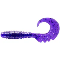 Fishing silicone FishUP Fancy Grub 2.5" 060 - Dark Violet/Peacock&Silver (10pcs/pack) (1864.03.22)