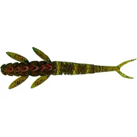 Fishing silicone FishUP Flit 1.5" 019 - Motor Oil/Red (10pcs/pack) (1864.14.27)