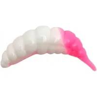 Fishing silicone FishUP Ozi 1.2" 132 - White/Bubble Gum, cheese taste (10pcs/pack) (1864.14.17)
