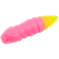 Fishing silicone FishUP Pupa 1.5" 133 - Bubble Gum/Hot Chartreuse, cheese taste (8pcs/pack) (1864.07.78)