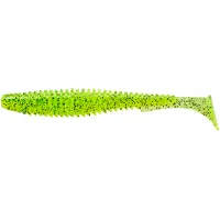 Fishing silicone FishUP U-Shad 2.5" 055 - Chartreuse/Black (9pcs/pack) (1862.02.93)