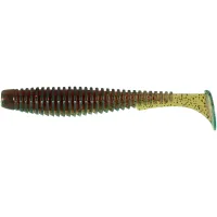 Fishing silicone FishUP U-Shad 3.5" 019 - Motor Oil/Red (8 pcs/pack) (1864.13.96)