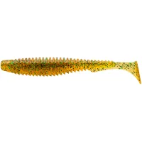 Fishing silicone FishUP U-Shad 4" 036 - Caramel/Green&Black (8pcs/pack) (1862.03.10)