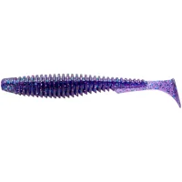Fishing silicone FishUP U-Shad 4" 060 - Dark Violet/Peacock&Silver (8 pcs/pack) (1864.00.54)