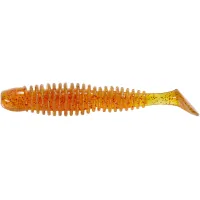 Fishing silicone Reins Bubbling Shad 3" 566 Motor Oil Red Flake (8 pcs/pack) (1552.03.01)