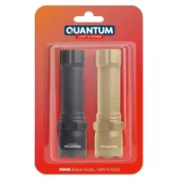 Flashlight Quantum QM-FL1042 Minik 3W LED with USB Black-Gold, 2 pcs./pack. (QM-FL1042)