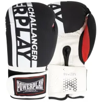 Боксерські рукавички PowerPlay 3086 Matt Challenger Чорно-Білі 12 унцій (PP_3086_12oz_Bl/White)