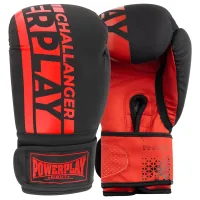 Боксерські рукавички PowerPlay 3086 Matt Challenger Чорно-Червоні 14 унцій (PP_3086_14oz_Bl/Red)